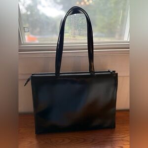 ALFRED SUNG Black Faux Leather Shoulder Bag NWOT